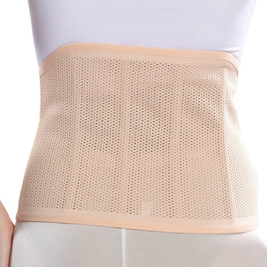 Gaine Post-Partum beige, conçue pour offrir un soutien abdominal confortable et aider à retrouver une silhouette affinée après l'accouchement. - cocoonease